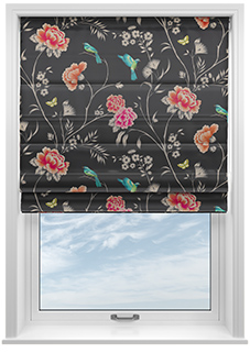 Borneo, Obsidian - Twist&Fit Roman Blind